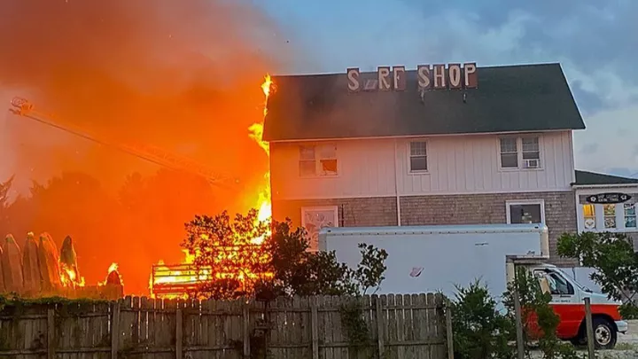 Fire at Salvo surf shop extinguished; no injuries reported