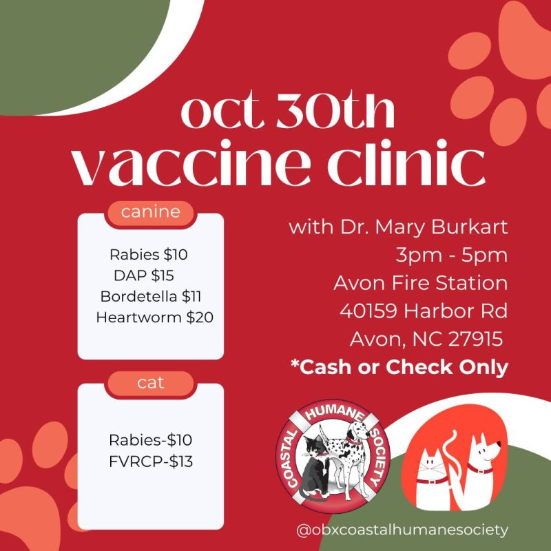 Coastal Humane Society Pet Vaccination Clinic in Avon